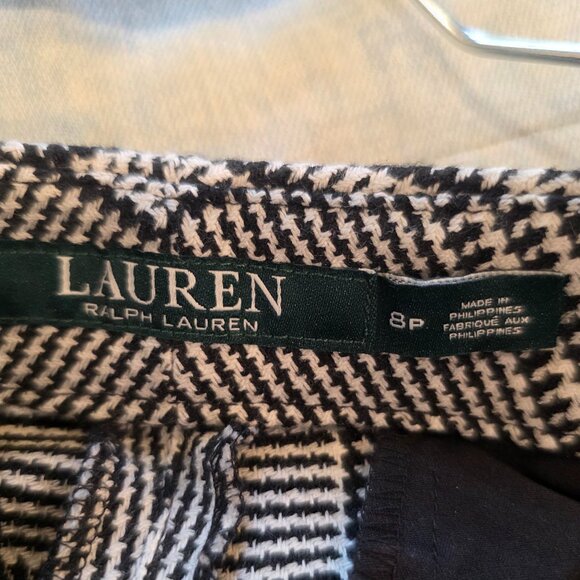 Lauren Ralph Lauren Glen Plaid Pants in black and white - sz 8P - Picture 3 of 3